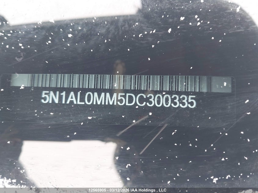 2013 Infiniti Jx35 VIN: 5N1AL0MM5DC300335 Lot: 12565905