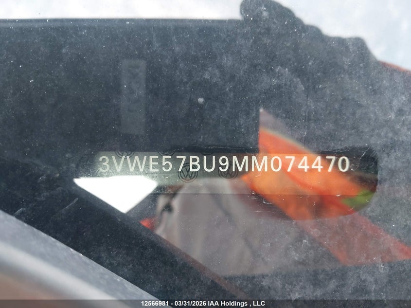 2021 Volkswagen Jetta VIN: 3VWE57BU9MM074470 Lot: 12566981