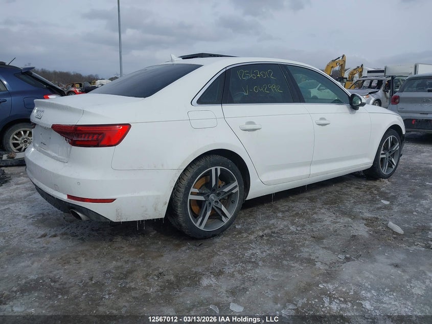 Vin: waucnaf48hn042992, lot: 2960846, audi a4 20174