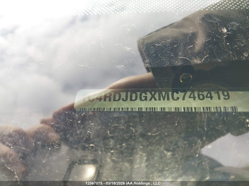 2021 Dodge Durango Gt VIN: 1C4RDJDGXMC746419 Lot: 12567075