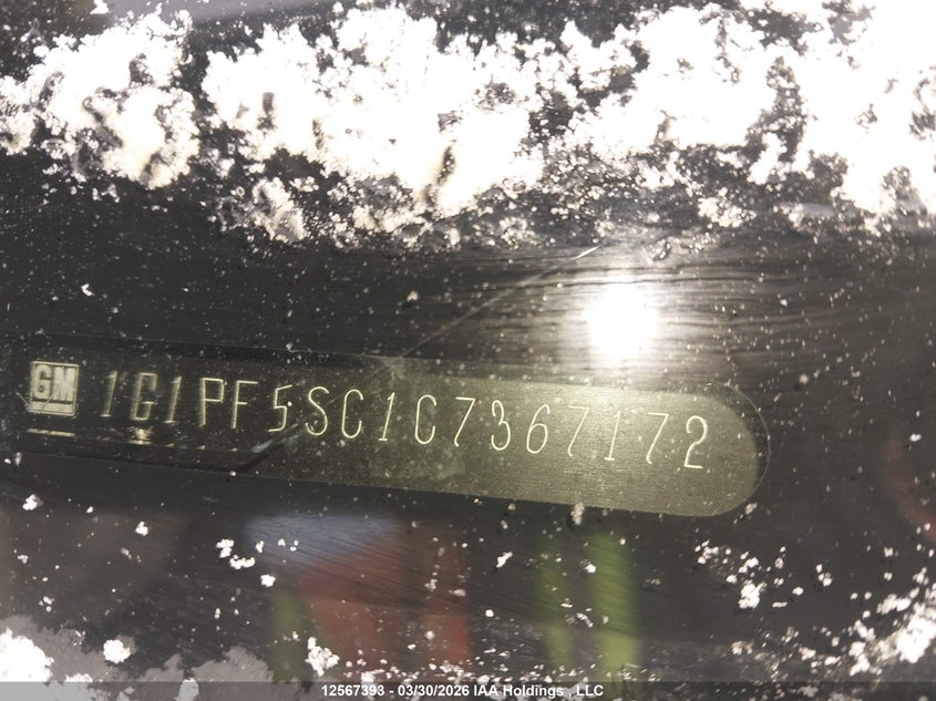 2012 Chevrolet Cruze Lt VIN: 1G1PF5SC1C7367172 Lot: 12567393