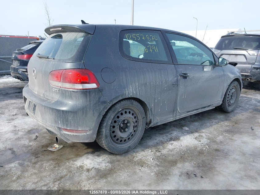 2010 Volkswagen Golf Gti 3-Door VIN: WVWFV7AJ5AW186791 Lot: 12557870X