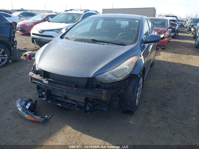 2012 Hyundai Elantra 1.8 Grey Lot 111012567571 Vin 5NPDH4AE7CH109137
