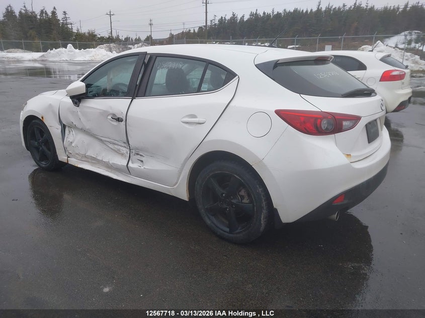 Vin: jm1bm1l70e1187687, lot: 2961676, mazda 3 touring 20143