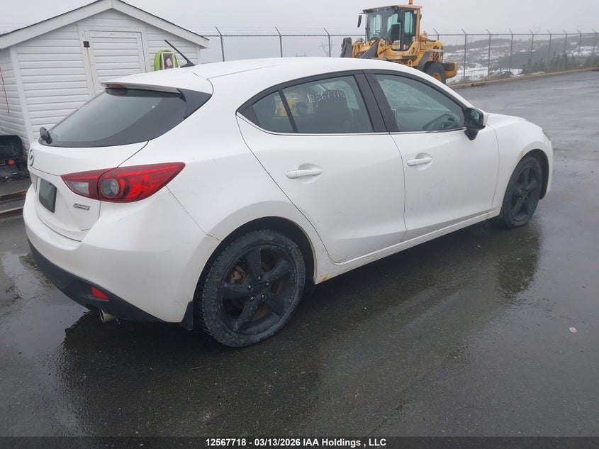 Vin: jm1bm1l70e1187687, lot: 2961676, mazda 3 touring 20144