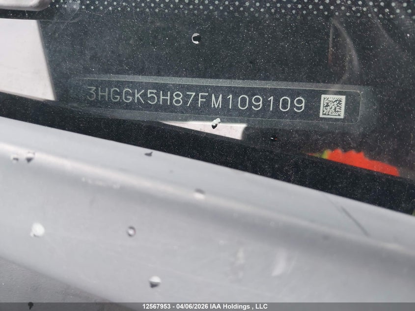 2015 Honda Fit VIN: 3HGGK5H87FM109109 Lot: 12567953