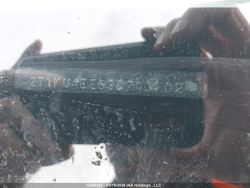 2011 Toyota Corolla Matrix VIN: 2T1KU4EE6BC743702 Lot: 12568252