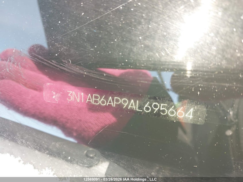 2010 Nissan Sentra 2.0/2.0S/Sr/2.0Sl VIN: 3N1AB6AP9AL695664 Lot: 12569091