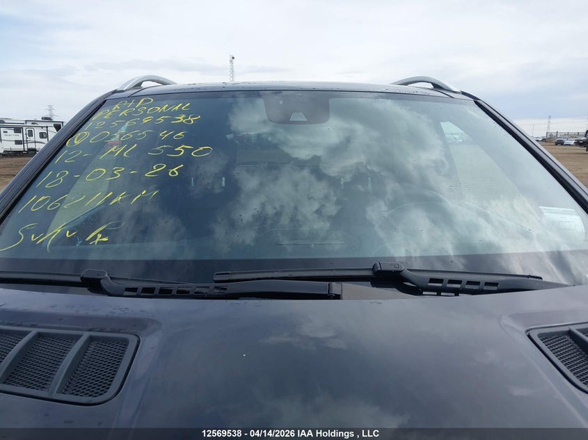 2012 Mercedes-Benz Ml 550 4Matic VIN: 4JGDA7DB7CA056546 Lot: 12569538