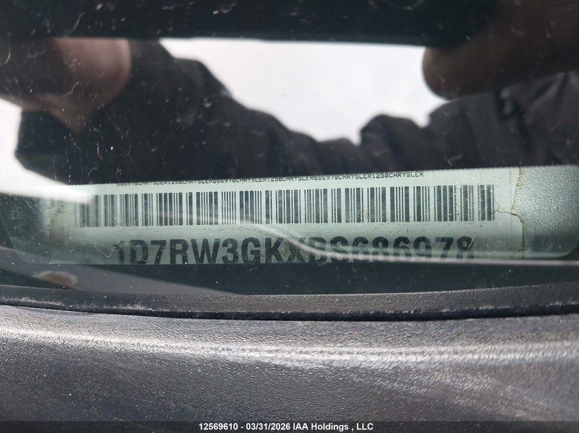 2011 Dodge Dakota VIN: 1D7RW3GKXBS686978 Lot: 12569610