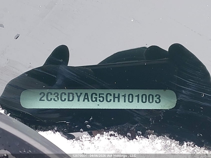 2012 Dodge Challenger Sxt VIN: 2C3CDYAG5CH101003 Lot: 12570001