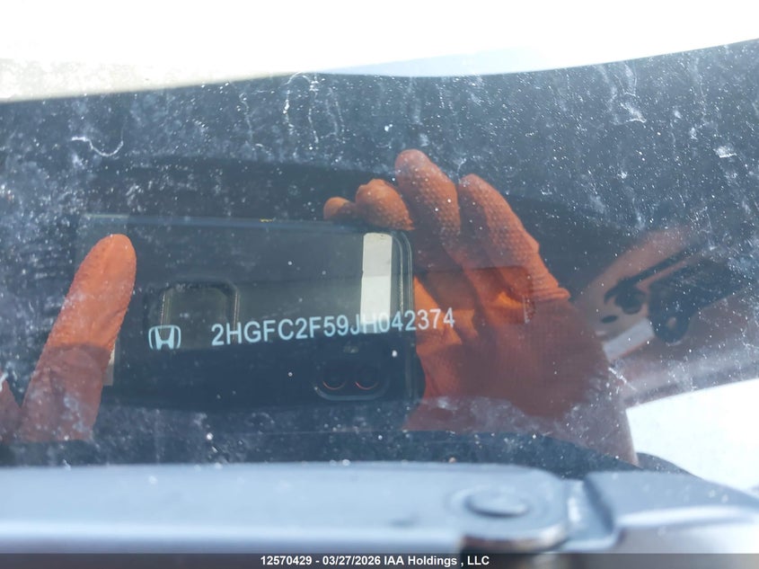 2018 Honda Civic VIN: 2HGFC2F59JH042374 Lot: 12570429