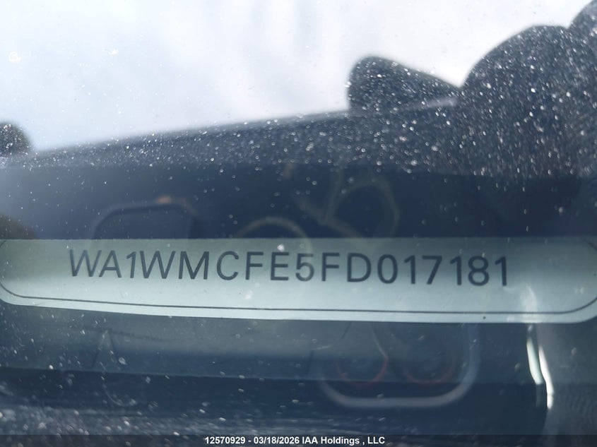 2015 Audi Q7 3.0 Tdi Vorsprung Edition VIN: WA1WMCFE5FD017181 Lot: 12570929