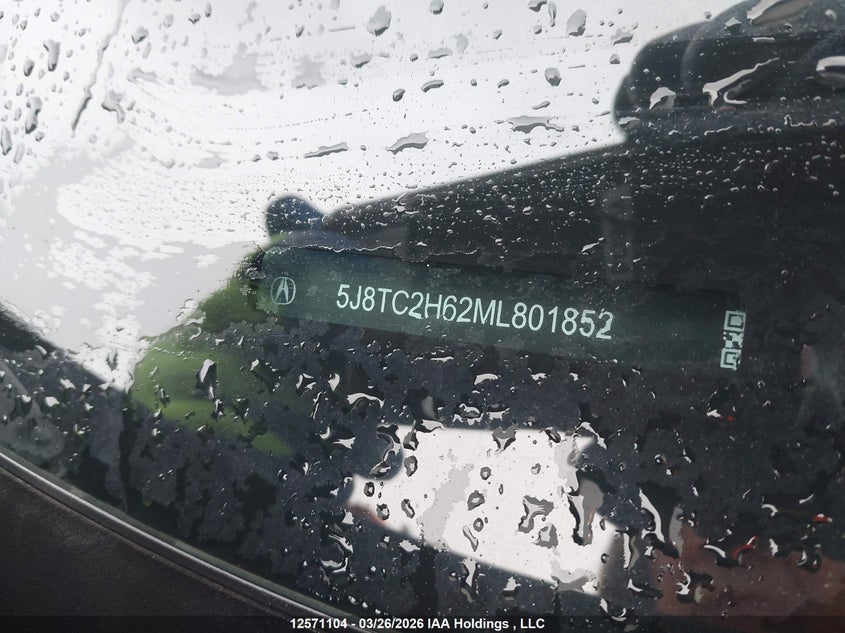 2021 Acura Rdx VIN: 5J8TC2H62ML801852 Lot: 12571104