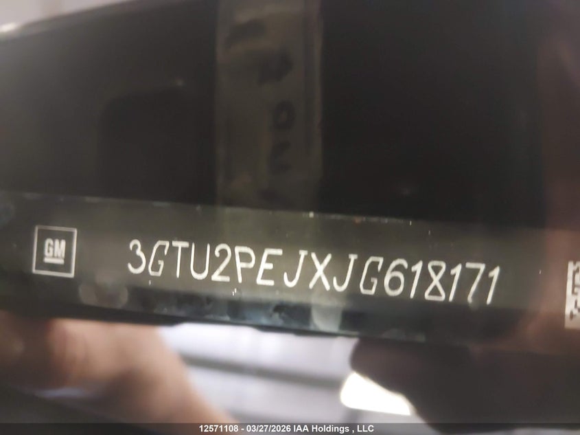 2018 GMC Sierra K1500 Denali VIN: 3GTU2PEJXJG618171 Lot: 12571108