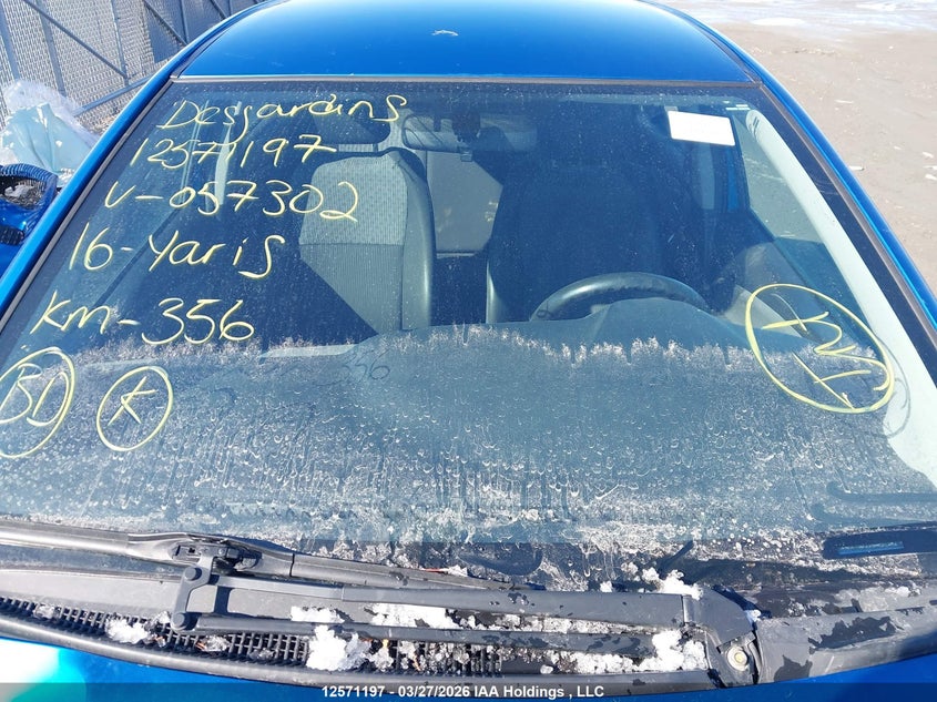 2016 Toyota Yaris Le VIN: VNKKTUD33GA057302 Lot: 12571197