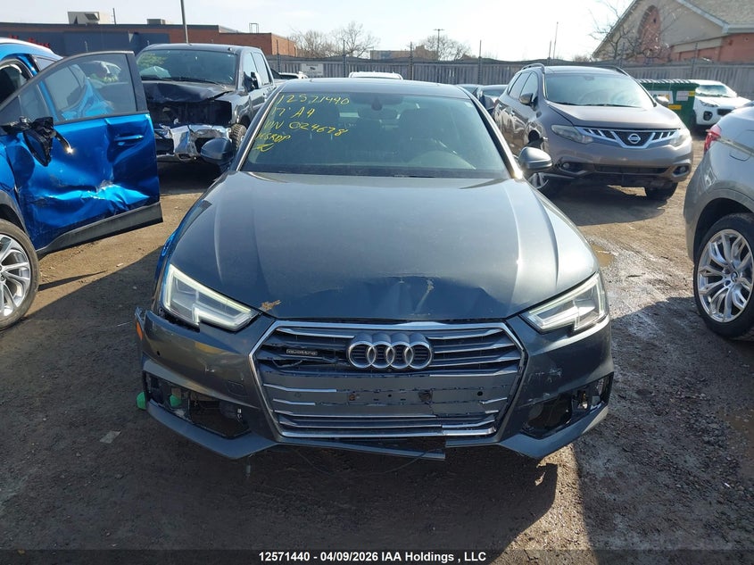 2017 Audi A4 2.0T Technik VIN: WAUFNAF44HN024678 Lot: 12571440