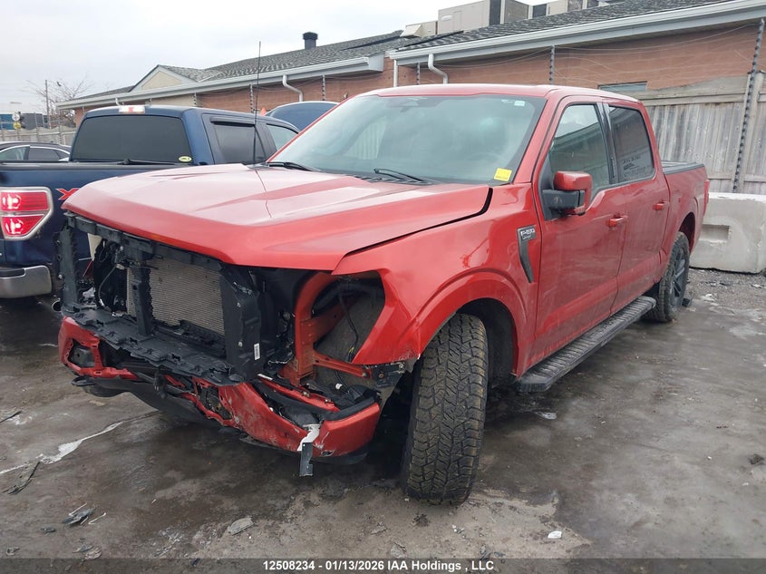 2023 Ford F-150 Lariat, Front, IAAI, VIN 1FTFW1E81PKF07825 — photo 2