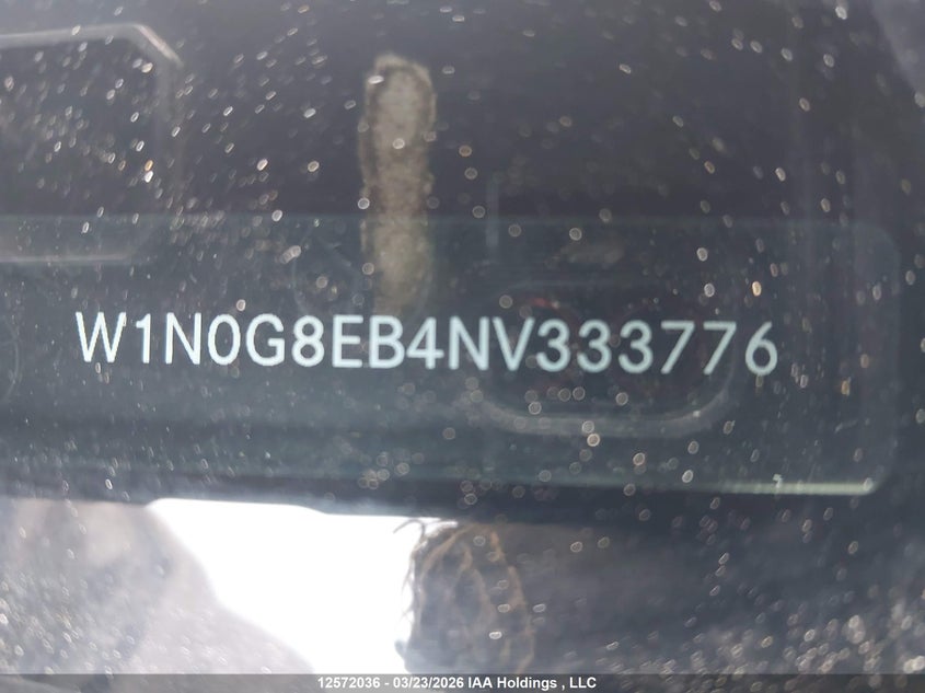 2022 Mercedes-Benz Glc 300 4Matic VIN: W1N0G8EB4NV333776 Lot: 12572036