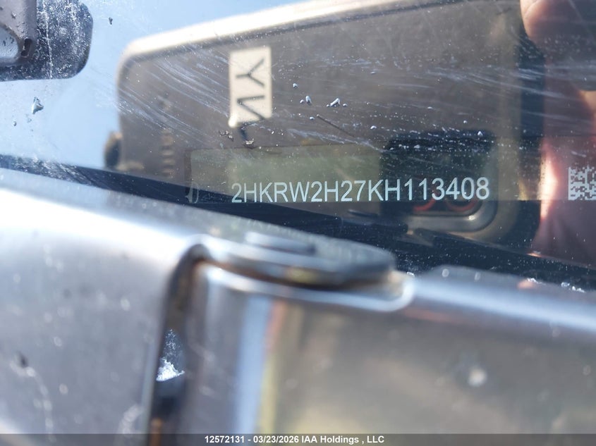 2019 Honda Cr-V VIN: 2HKRW2H27KH113408 Lot: 12572131