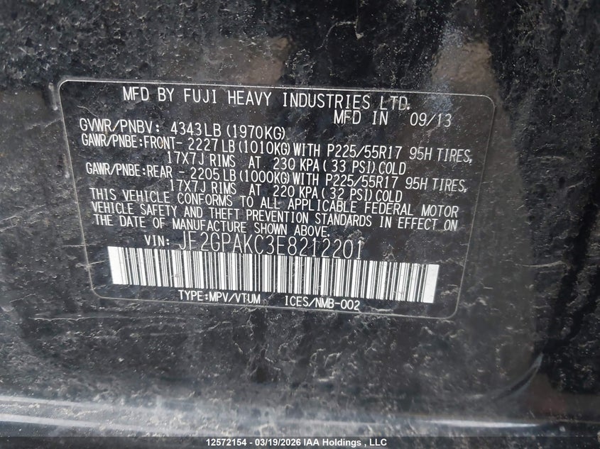 2014 Subaru Xv Crosstrek 2.0 Limited VIN: JF2GPAKC3E8212201 Lot: 12572154