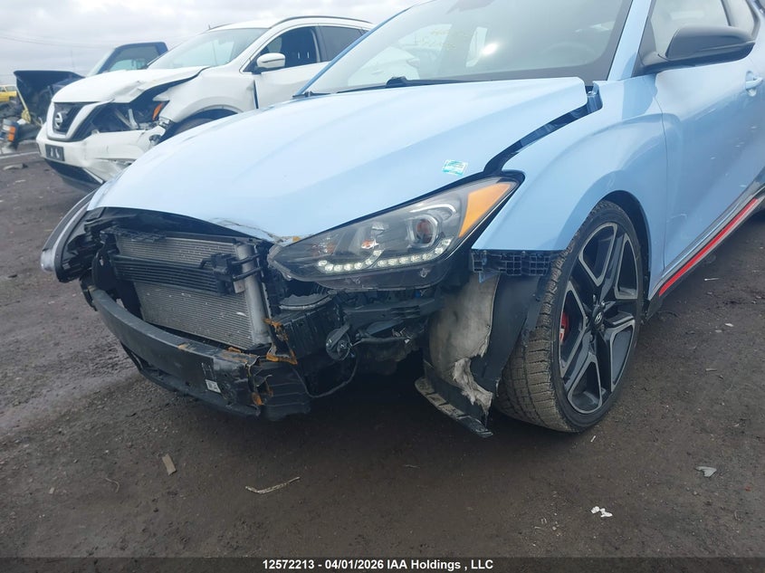 2022 Hyundai Veloster N VIN: KMHT36AH2NU013548 Lot: 12572213
