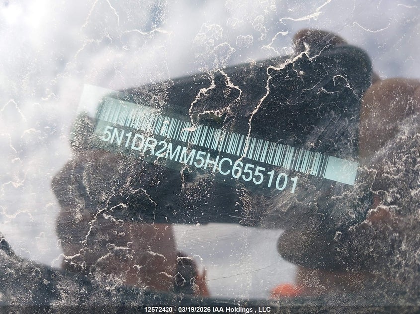 2017 Nissan Pathfinder Platinum/S/Sl/Sv VIN: 5N1DR2MM5HC655101 Lot: 12572420