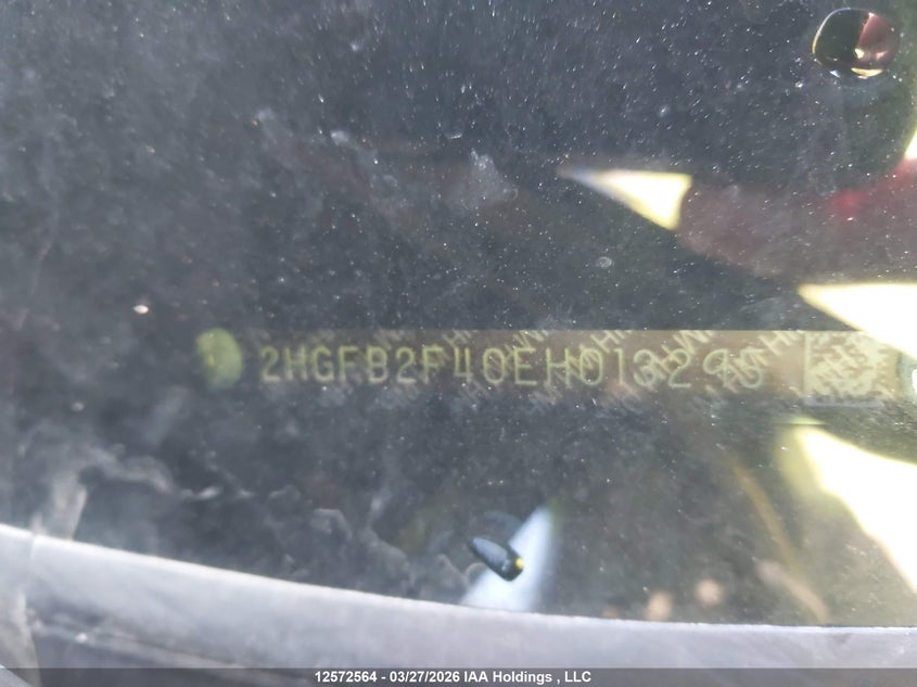 2014 Honda Civic Lx VIN: 2HGFB2F40EH013295 Lot: 12572564