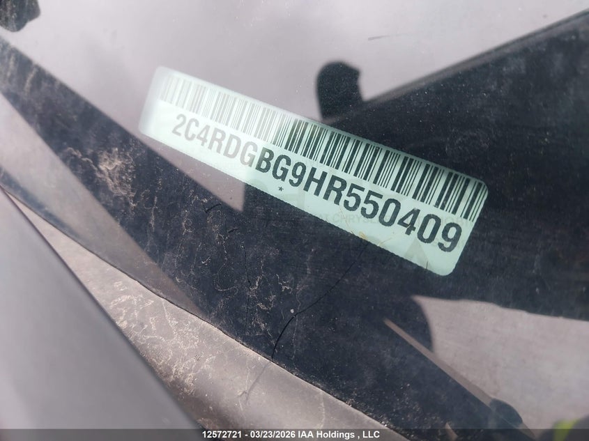 2017 Dodge Grand Caravan Se VIN: 2C4RDGBG9HR550409 Lot: 12572721