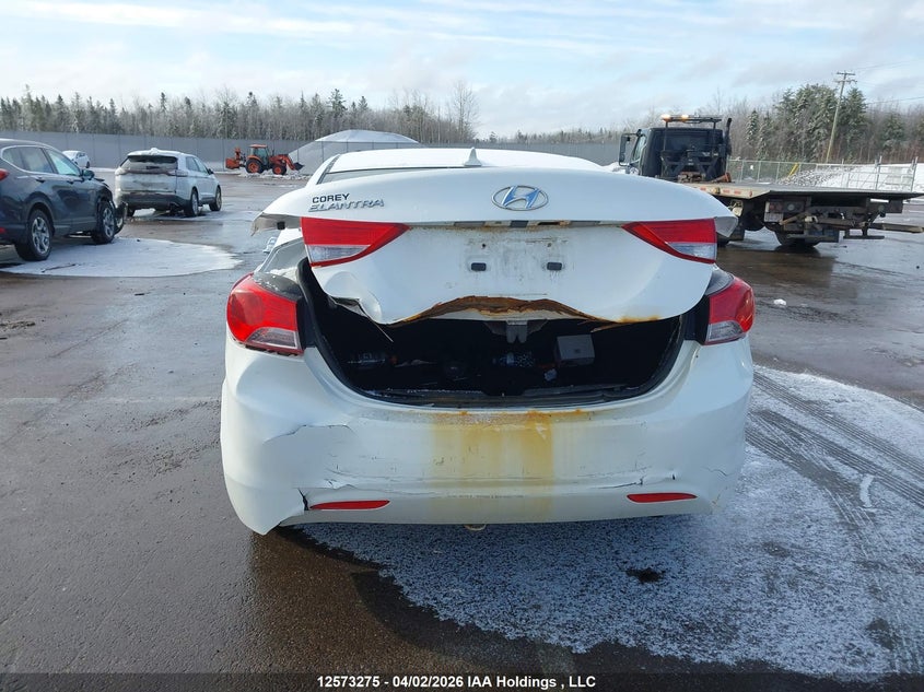 2012 Hyundai Elantra 1.8 Gls/limited White Lot 111012573275 Vin 5NPDH4AE8CH116887
