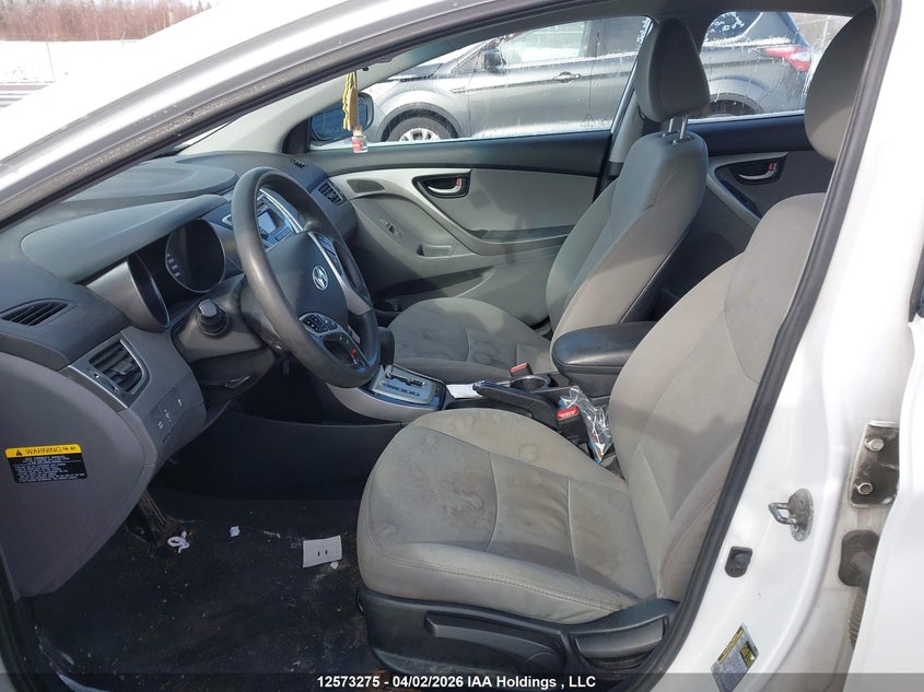 2012 Hyundai Elantra 1.8 Gls/limited White Lot 111012573275 Vin 5NPDH4AE8CH116887