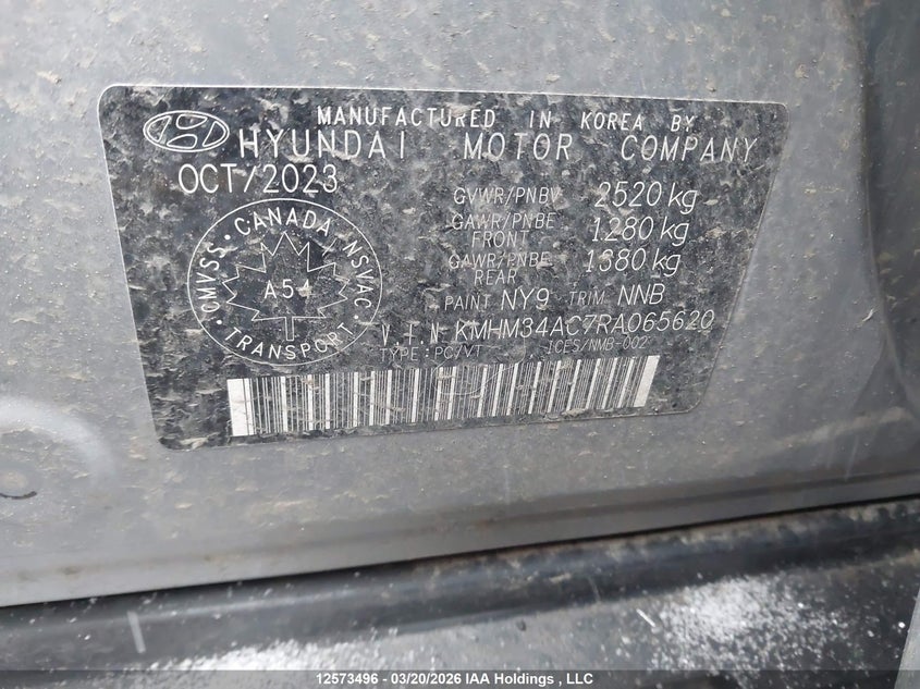 2024 Hyundai Ioniq 6 Preferred Long Range VIN: KMHM34AC7RA065620 Lot: 12573496