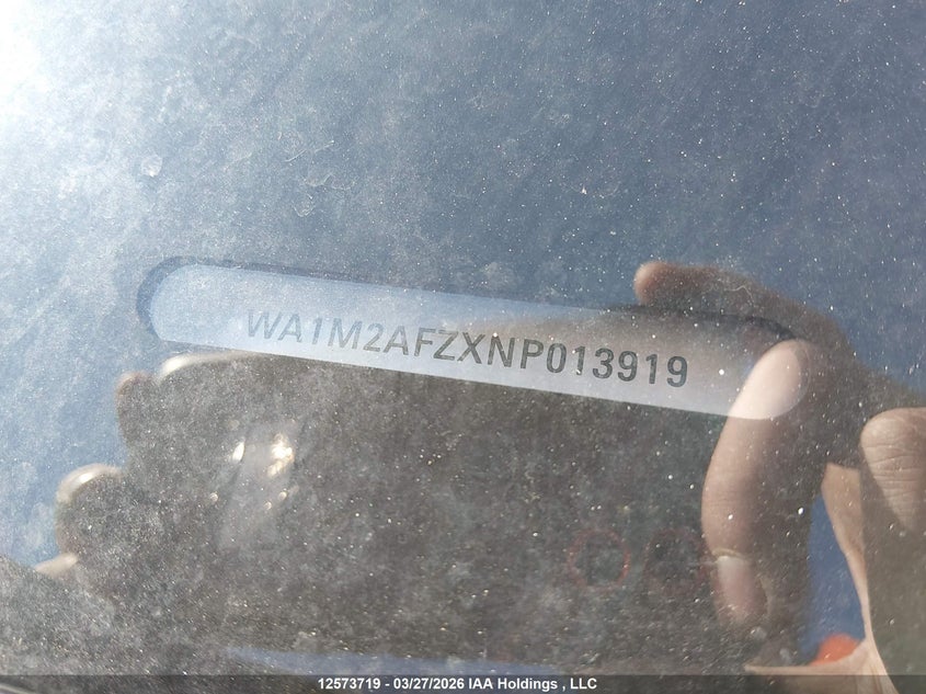 2022 Audi Q4 E-Tron Technik VIN: WA1M2AFZXNP013919 Lot: 12573719