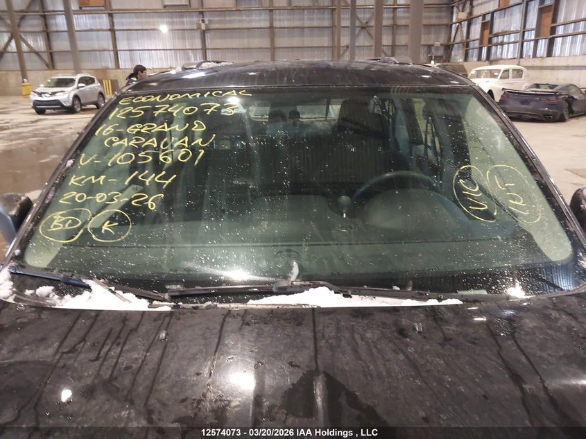 2016 Dodge Grand caravan 3.6 Se/sxt Black Lot 111012574073 Vin 2C4RDGBG3GR105601