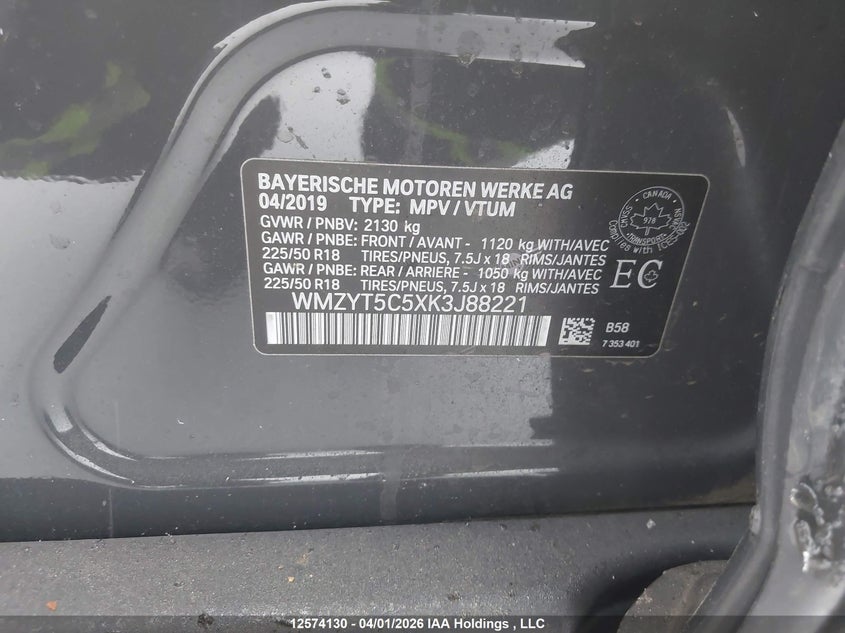 2019 Mini Cooper S Countryman All4 VIN: WMZYT5C5XK3J88221 Lot: 12574130