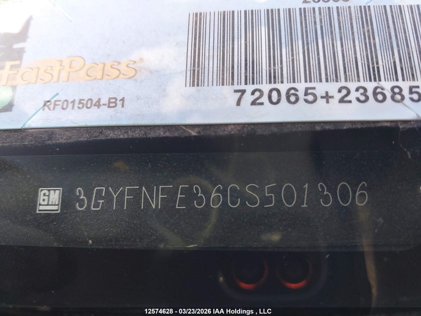 2012 Cadillac Srx Premium Collection VIN: 3GYFNFE36CS501306 Lot: 12574628