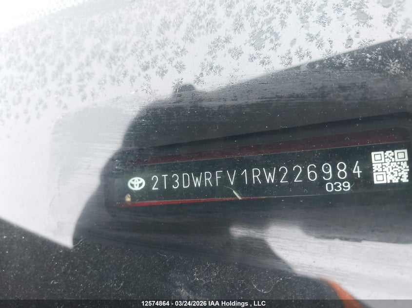 2024 Toyota Rav4 Limited VIN: 2T3DWRFV1RW226984 Lot: 12574864