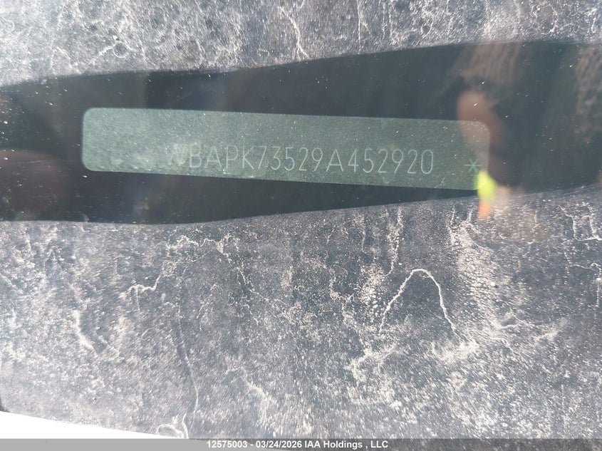 2009 BMW 328 Xi VIN: WBAPK73529A452920 Lot: 12575003