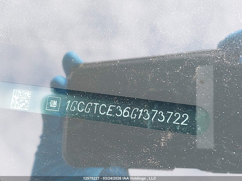 2016 Chevrolet Colorado Lt VIN: 1GCGTCE36G1373722 Lot: 12575227