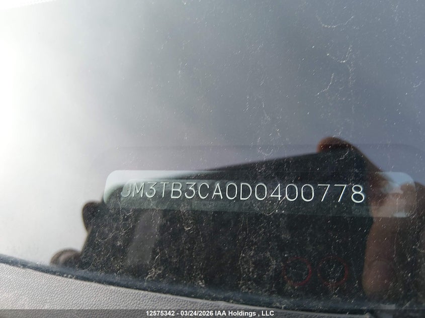 2013 Mazda Cx-9 Gs VIN: JM3TB3CA0D0400778 Lot: 12575342