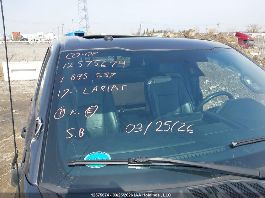 2017 Ford F-150 Lariat VIN: 1FTFW1EFXHFB95237 Lot: 12575674