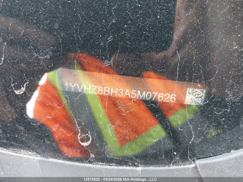 2010 Mazda Mazda6 Gs-I4 VIN: 1YVHZ8BH3A5M07626 Lot: 12575925