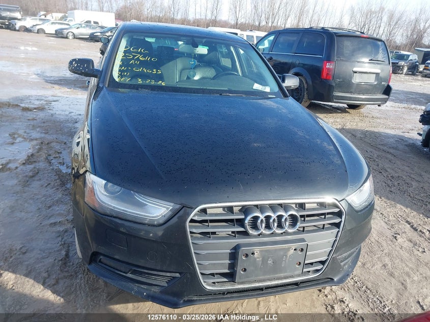 2014 Audi A4 Premium VIN: WAUBFCFL8EN014035 Lot: 12576110