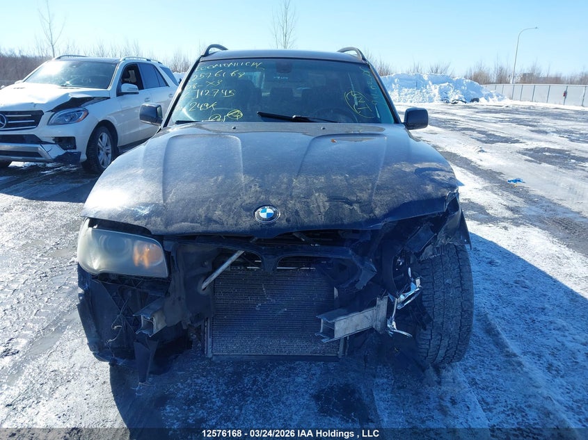 2008 BMW X3 3.0Si VIN: WBXPC934X8WJ12745 Lot: 12576168