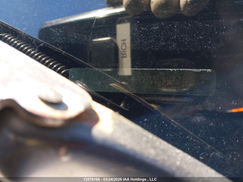 2008 BMW X3 3.0Si VIN: WBXPC934X8WJ12745 Lot: 12576168