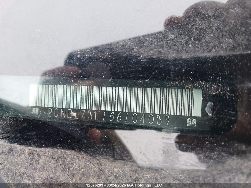 2006 Chevrolet Equinox Lt VIN: 2CNDL73F166104039 Lot: 12576209