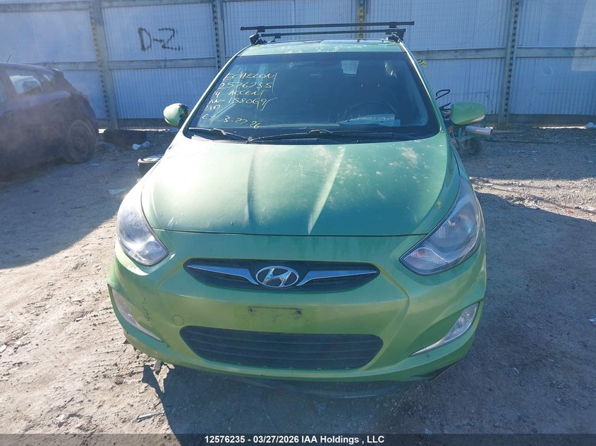 2014 Hyundai Accent Gls/Se VIN: KMHCU5AE6EU158069 Lot: 12576235