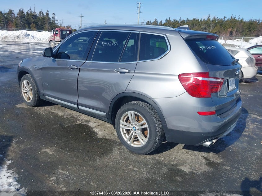 2017 BMW X3 3.0 silver Lot 111012576436 Vin 5UXWX7C33H0W39617