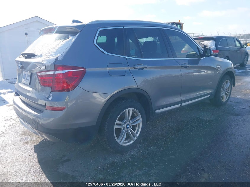2017 BMW X3 3.0 silver Lot 111012576436 Vin 5UXWX7C33H0W39617