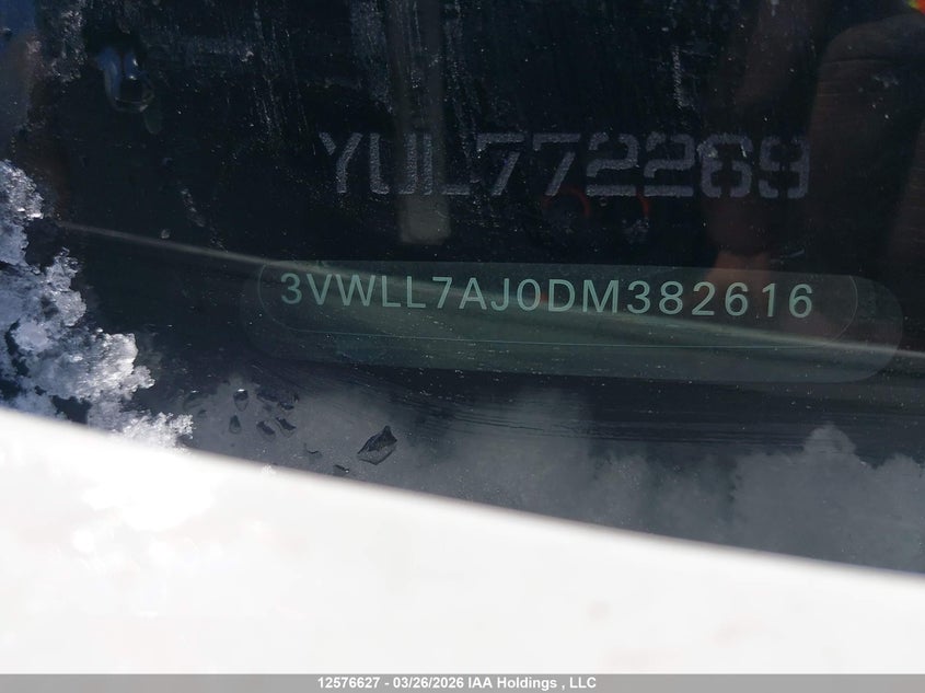 2013 Volkswagen Jetta VIN: 3VWLL7AJ0DM382616 Lot: 12576627